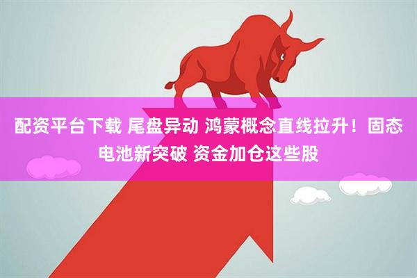 配资平台下载 尾盘异动 鸿蒙概念直线拉升！固态电池新突破 资金加仓这些股